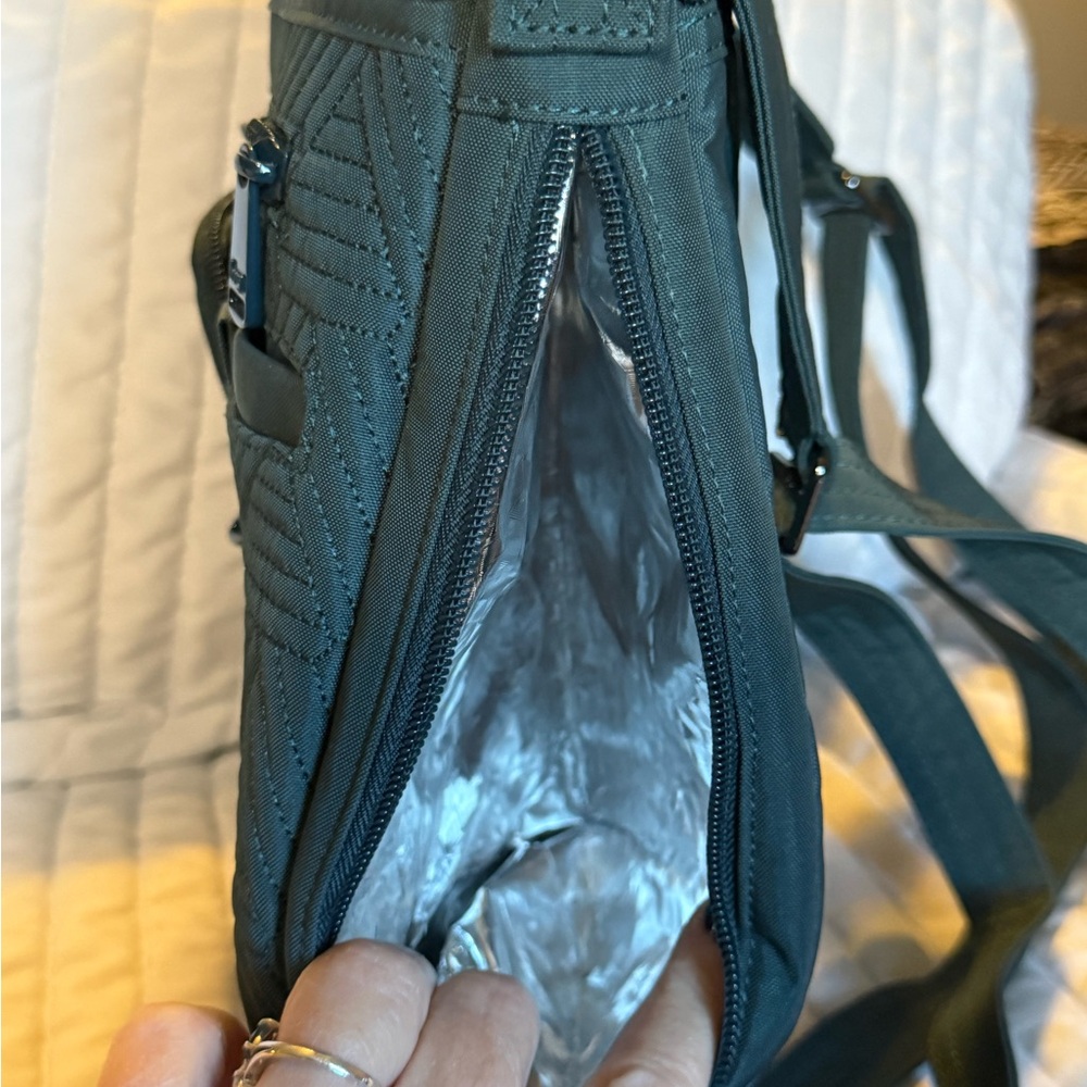 Monorail Convertible Rfid Cross Body Bag Peacock Teal - Picture 12 of 14